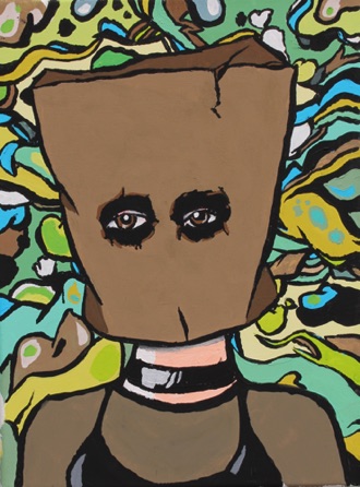 Bag Lady
acrylic gouache on canvas 12"x18"
$250
